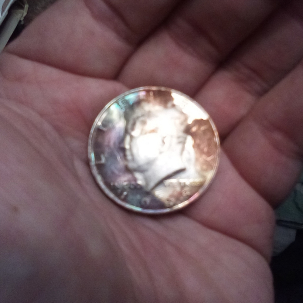 🌈Beautiful 1988 Kennedy Half Dollar Coin (Rainbow Tone)